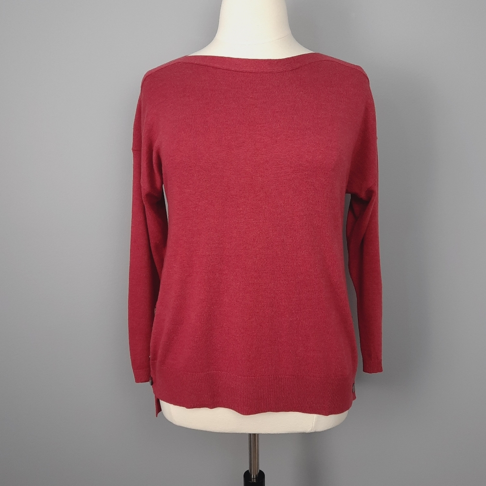 Chico's Raspberry Red Lightweight Knit Sweater